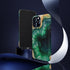 Green Geode in Watercolor - Impact Resistant Phone Case